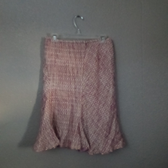 Anne Klein Pink and White Pleated Midi Skirt ( Box IO ) - Picture 2 of 3